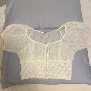 NWT FREE PEOPLE Heartstrings Top- WHITE